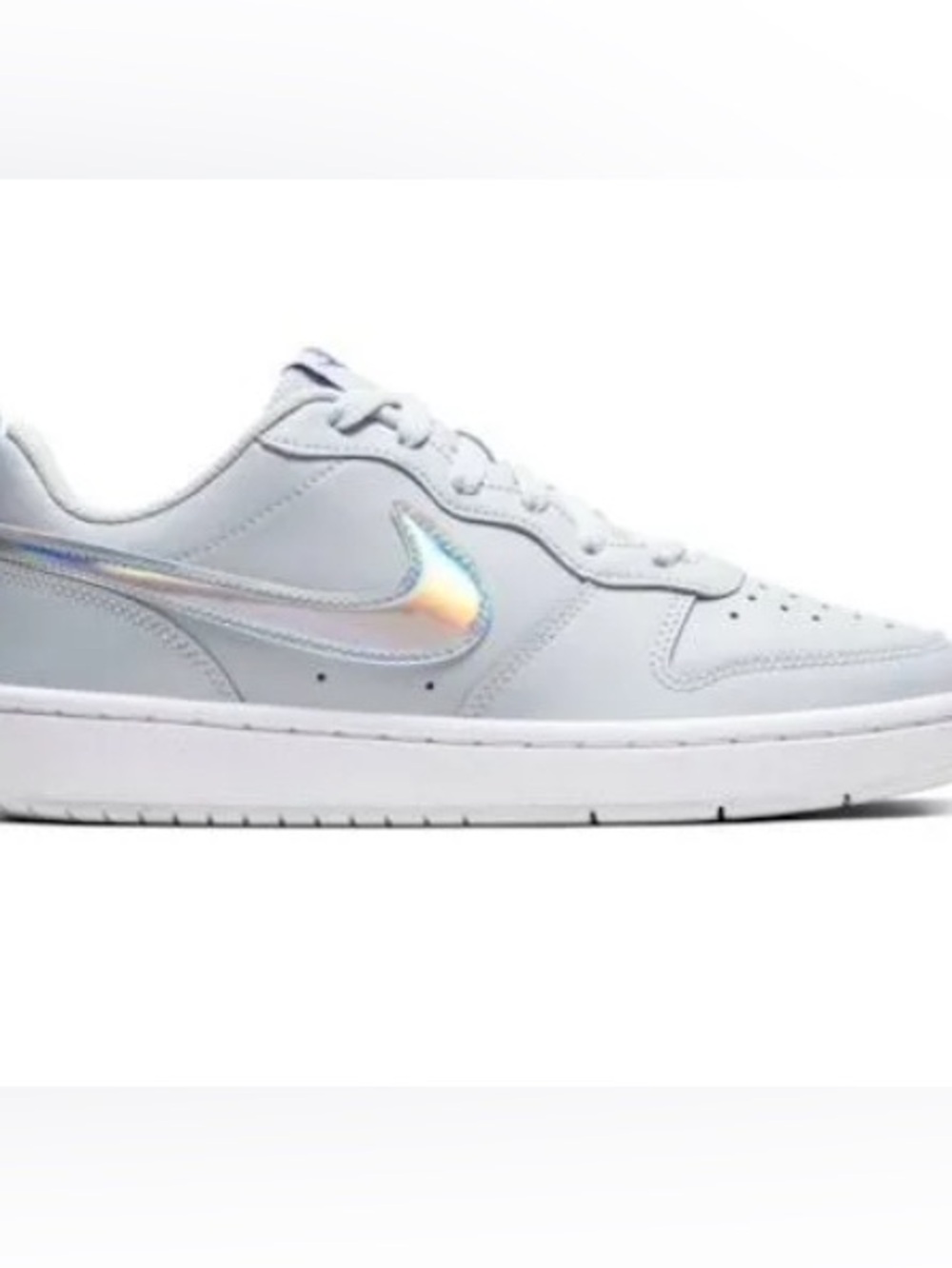 Nike Sneakers Holographic Iridescent Swoosh Aura Court Borough Light Baby Blue